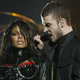 Janet Jackson and Justin Timberlake perform during the halftime show at Super Bowl XXXVIII on February 1, 2004 in Houston, Texas.